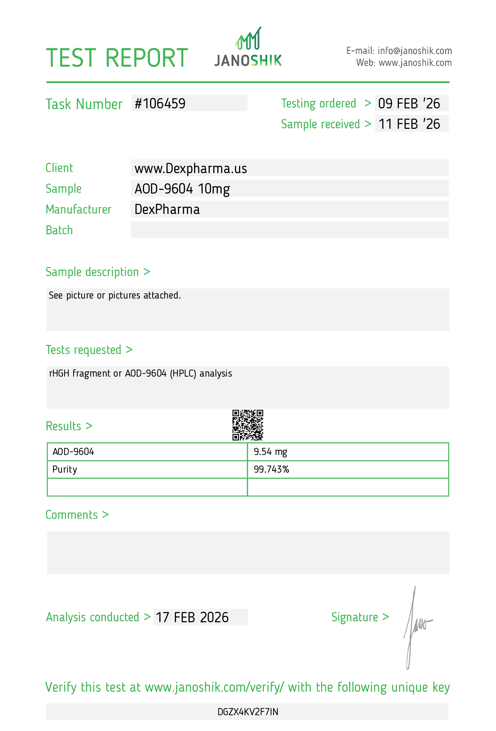 AOD-9604 10MG - FRASCO + DILUENTE